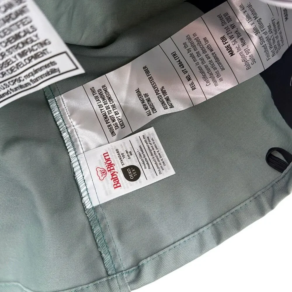 Baby Bjorn Light Sage Gray Extra Fabric Seat for Bouncer Balance Soft Cover